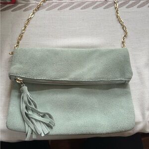 Street Level Green Suede Purse